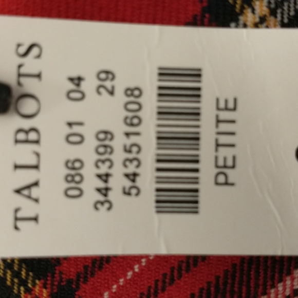 Red Plaid Jumper Ruffle Hem NWT Talbots mrk2P fit4 see Measurements Midi Stewart - Picture 11 of 11